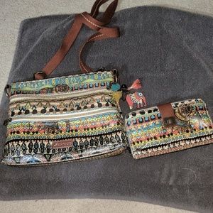 Sakroots Crossbody Bag and Wallet Set